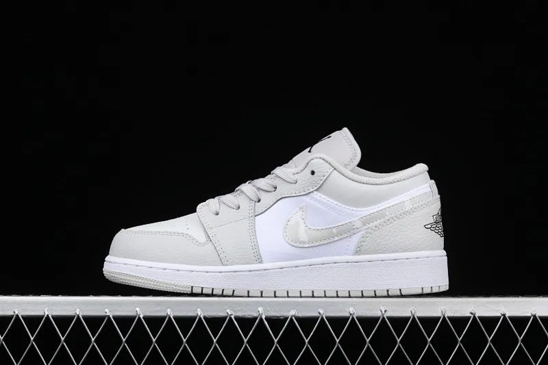 All categories Air Jordan Jordan series basketball shoes Air Jordan 1 Low G version pure original Air Jordan 1 Low GS AJ1 Joe 1 low-top white gray camouflage low-top basketball shoes DD3234-100